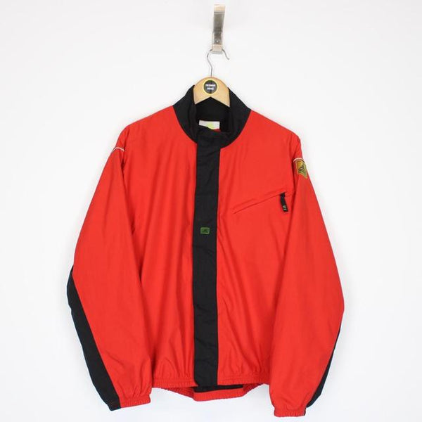 Vintage 90s Adidas Equipment Red and Black Full Zip Waterproof Jacket