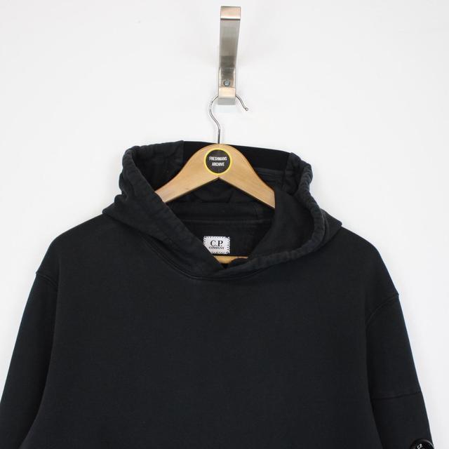 CP Company Black Cotton Goggle Hoodie Jumper