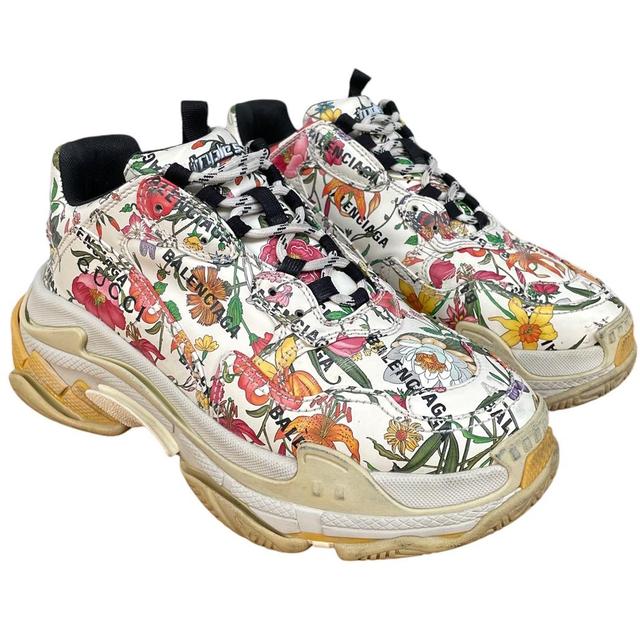 Gucci x Balenciaga Triple S Multicoloured Floral The Hacker Project Trainers