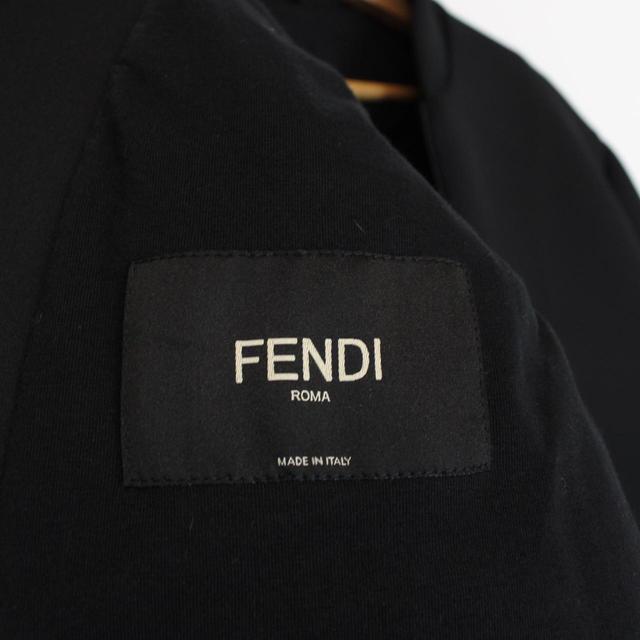 Fendi Black and Yellow Full Zip Bomber Jacket