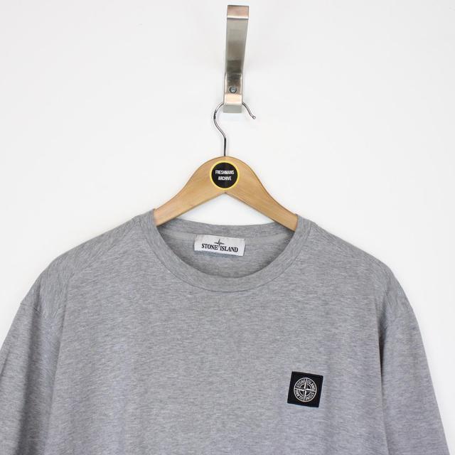 Stone Island SS 2022 Grey Short Sleeve Compass T-Shirt