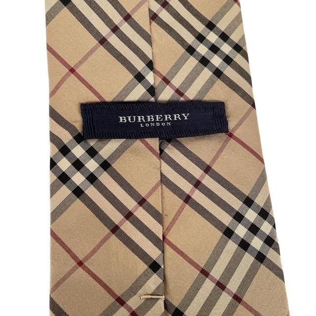 Burberry London Tan Nova Check Silk Tie