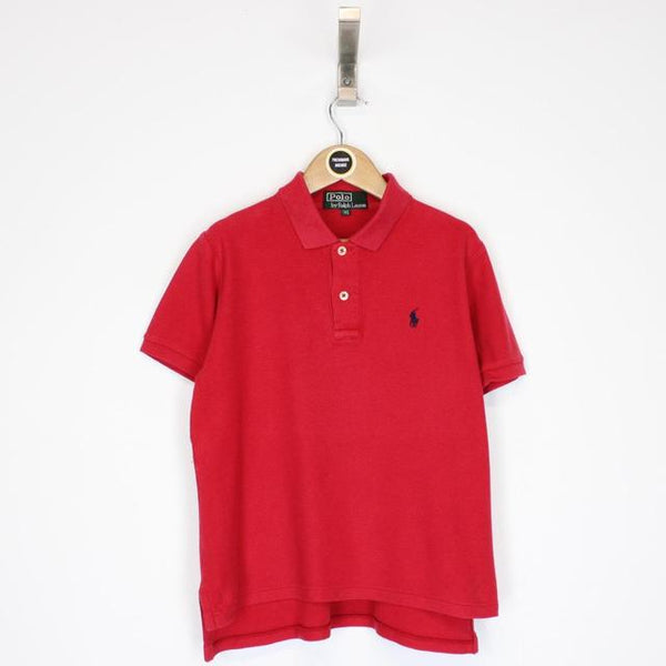 Vintage 90s Polo Ralph Lauren Red Short Sleeve Polo Shirt