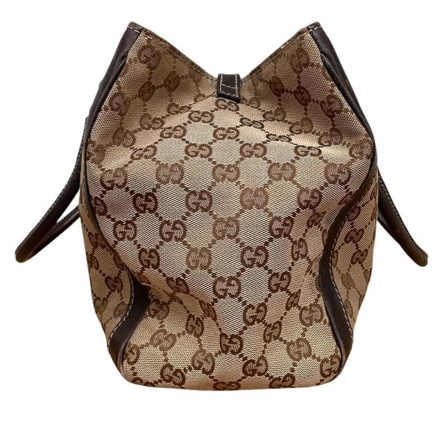 Gucci Brown and Beige GG Monogram Flower Tote Handbag