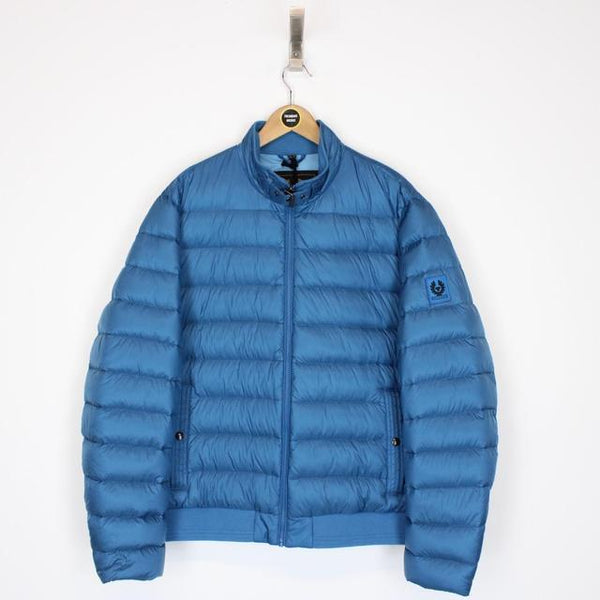 Belstaff Circuit Ocean Blue Full Zip Down Puffer Jacket