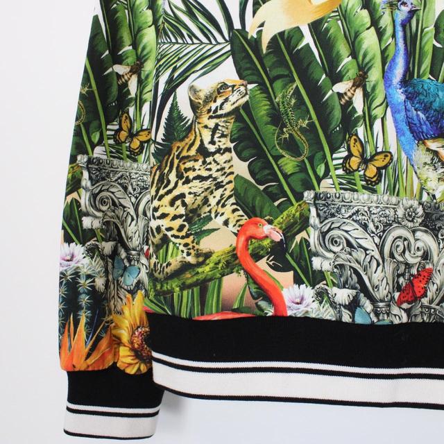 Dolce and Gabbana Multicoloured Tropical King Print Hoodie Jumper