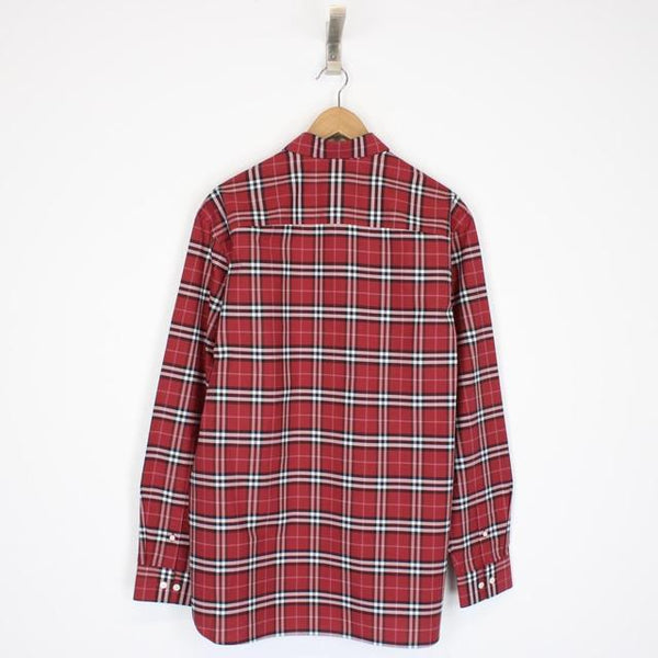 Burberry Red Nova Check Long Sleeve Cotton Shirt