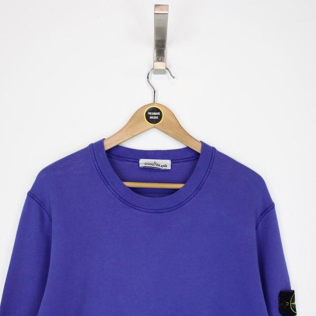 Stone Island AW 2021 Blue Cotton Sweatshirt Jumper