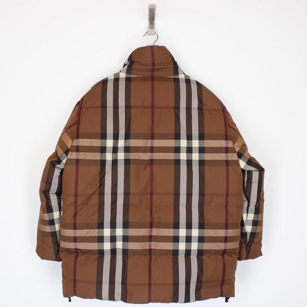 Burberry Brown and Black Nova Check Reversible Down Digby Puffer Jacket