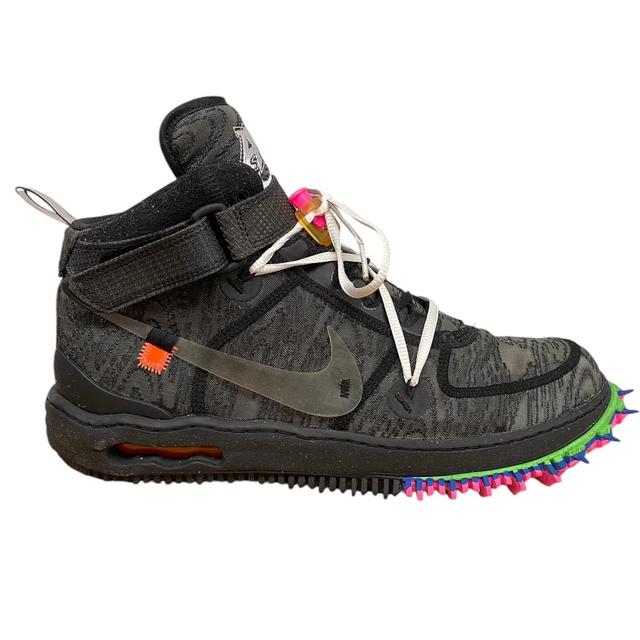 Off White x Nike Black and Multicoloured Air Force 1 Mid Trainers