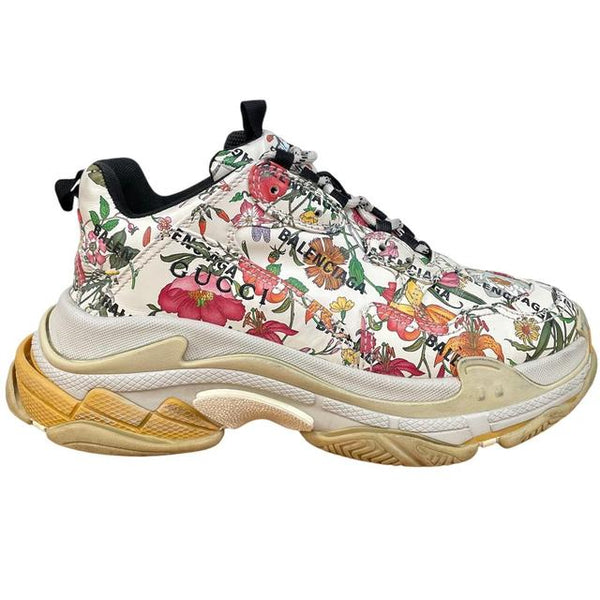 Gucci x Balenciaga Triple S Multicoloured Floral The Hacker Project Trainers