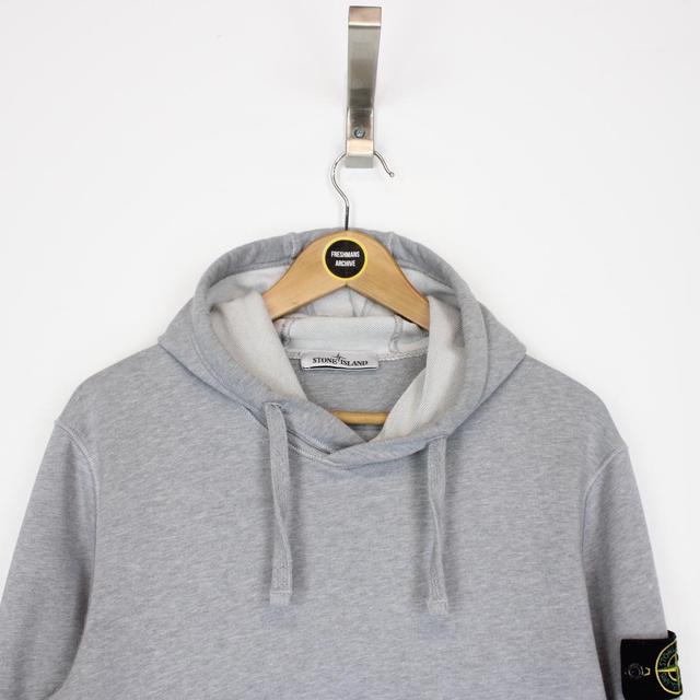 Stone Island SS 2022 Grey Cotton Hoodie Jumper