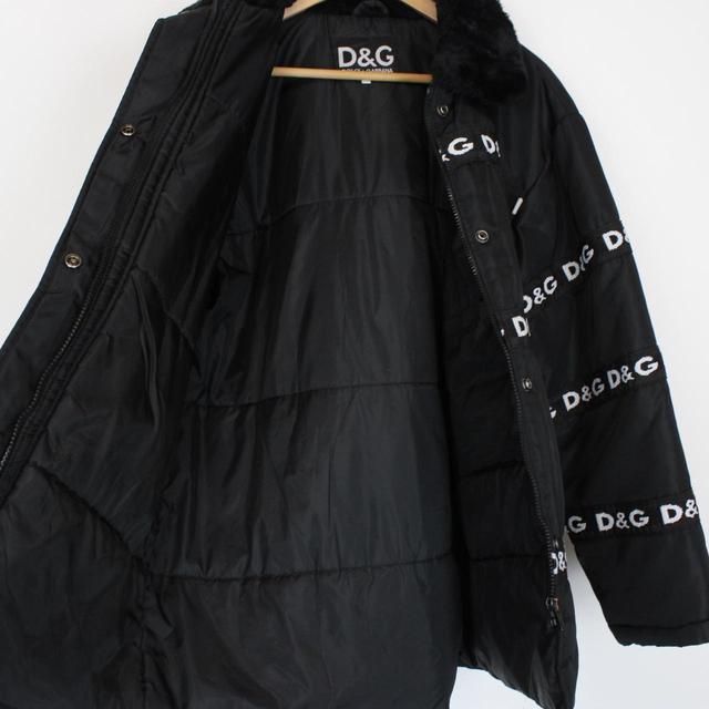 Vintage 90s Dolce &amp; Gabbana Black and White Padded Taped Jacket