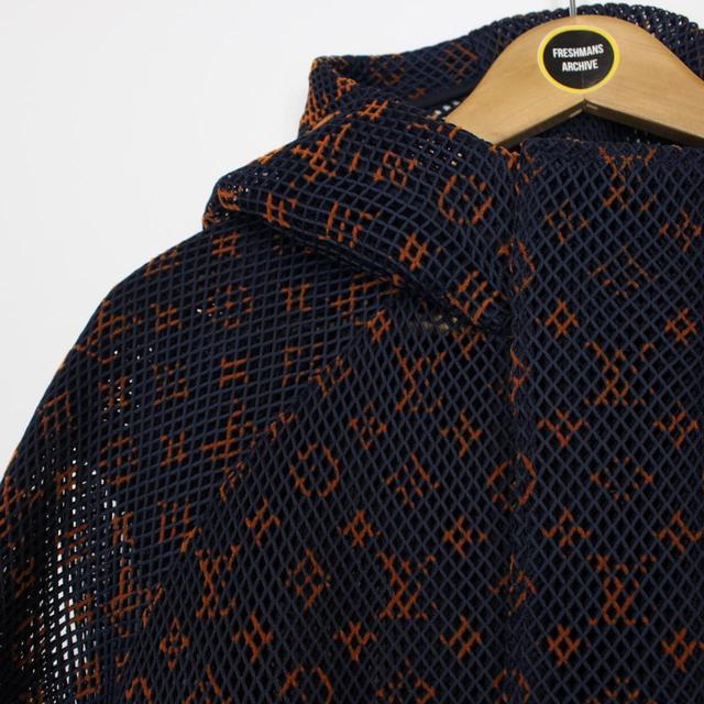 Louis Vuitton Navy Blue and Orange Gradient LV Monogram Mesh Jacket