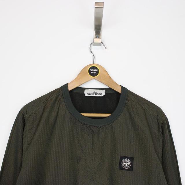 Stone Island AW 2020 Khaki Green Nylon Metal Watro Sweatshirt Jacket