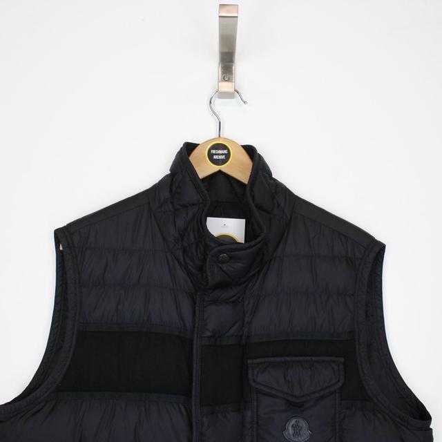 Moncler Black Athos Full Zip Down Gilet / Bodywarmer