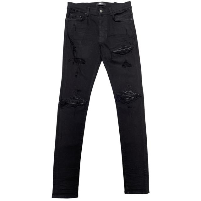 Amiri Black MX1 Distressed Effect Slim Fit Jeans