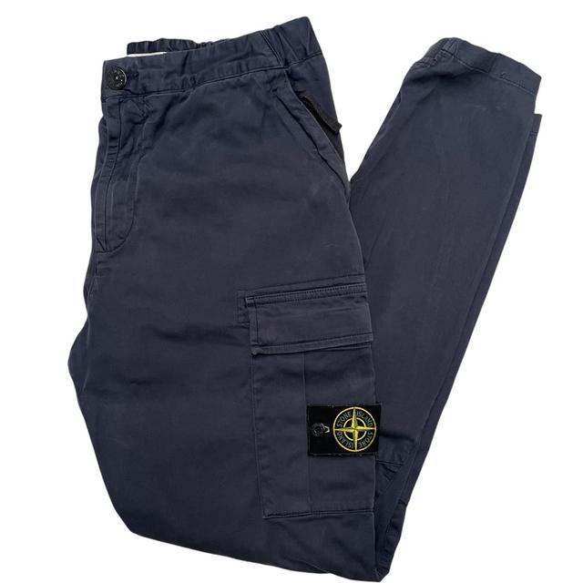 Stone Island AW 2017 Navy Blue RE-T Fit Cargo Trousers