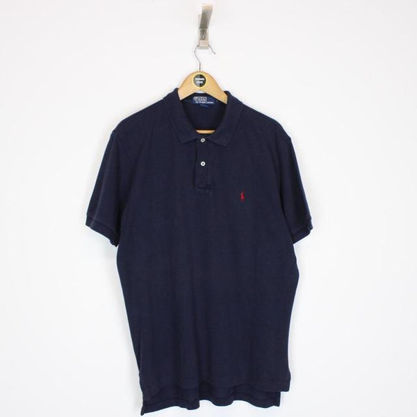 Vintage Polo Ralph Lauren Navy Blue Short Sleeve Polo Shirt