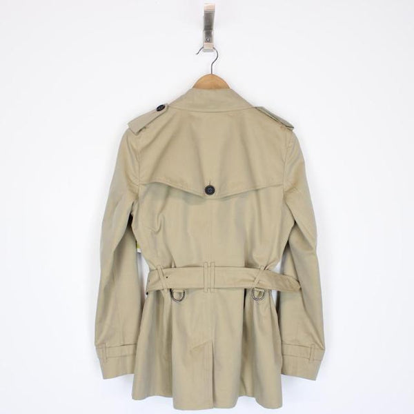 Burberry London Tan Brown Nova Check Double Breasted Belted Trench Coat