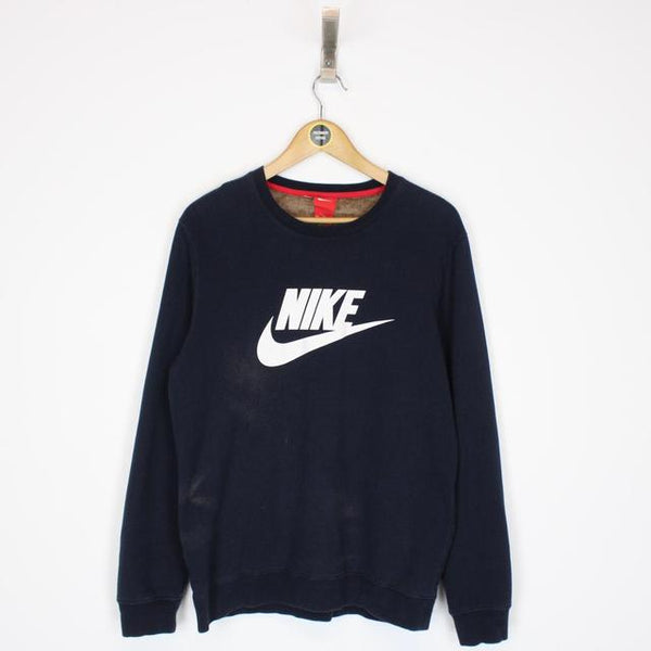 Nike Black and White Crew Neck Spellout Sweatshirt Jumper