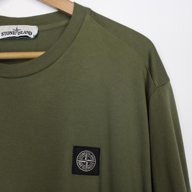 Stone Island Green Short Sleeve Compass Logo T-Shirt