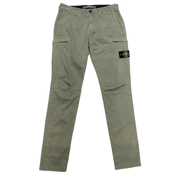 Stone Island SS 2019 Green Skinny Fit Cargo Trousers