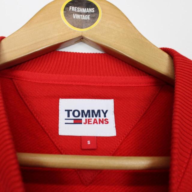 Tommy Hilfiger Jeans Red Cotton Sweatshirt Jumper