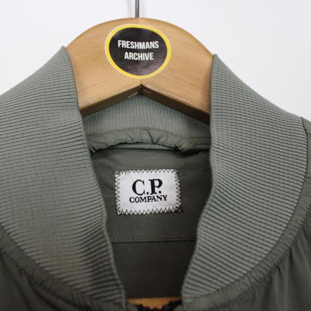 CP Company Sage Green Full Zip Nycra Goggle Bomber Jacket