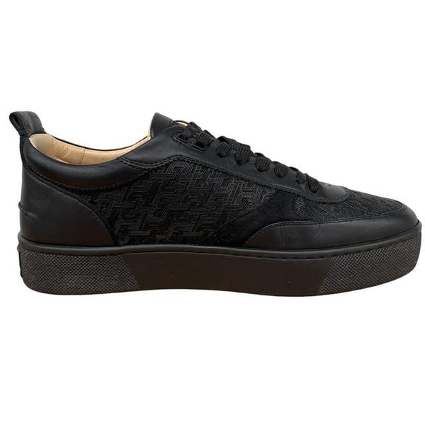 Christian Louboutin Black Happyrui Leather Trainers