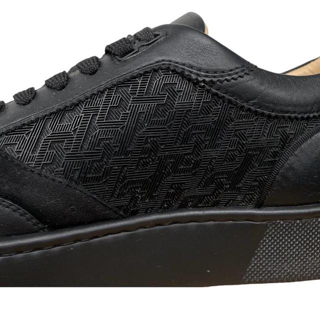 Christian Louboutin Black Happyrui Leather Trainers