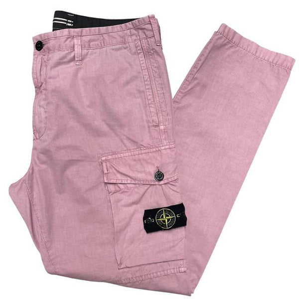 Stone Island SS 2020 Pink Slim Fit Cargo Trousers