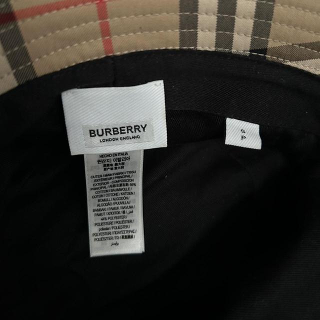 Burberry London Tan Nova Check Cotton Panel Bucket Hat