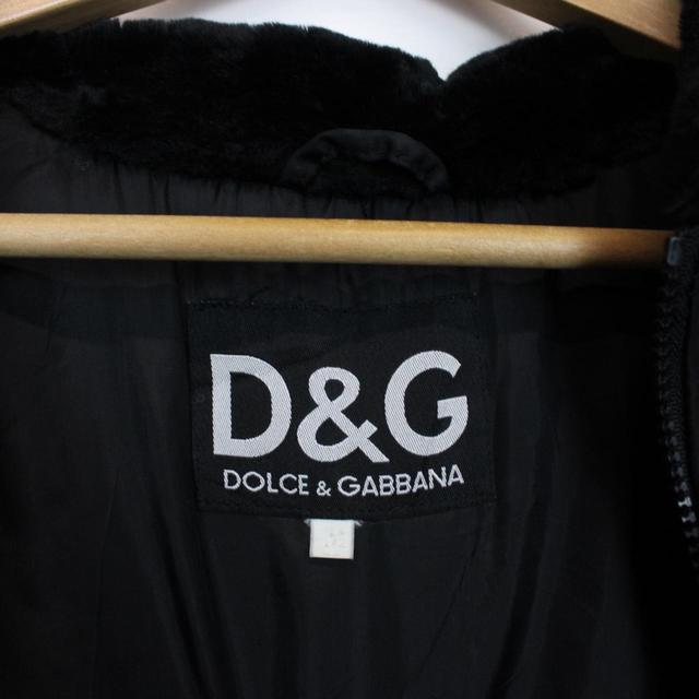 Vintage 90s Dolce &amp; Gabbana Black and White Padded Taped Jacket