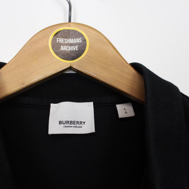 Burberry Eddie Black and Tan Nova Check Short Sleeve Polo Shirt