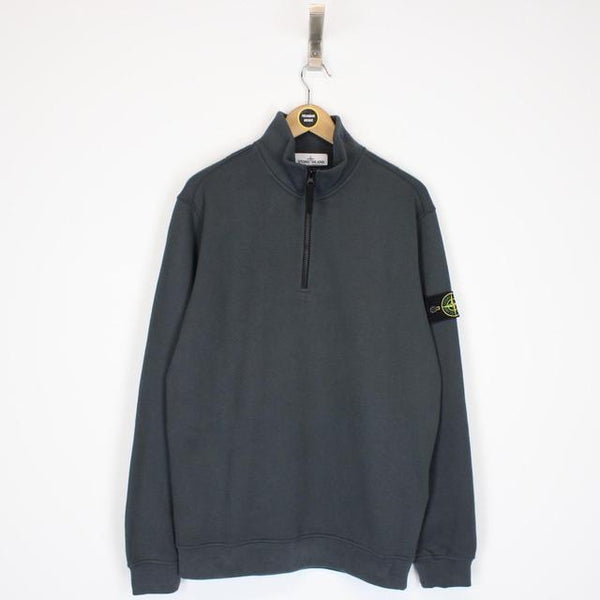 Stone Island AW 2023 Grey 1/4 Zip Sweatshirt Jumper