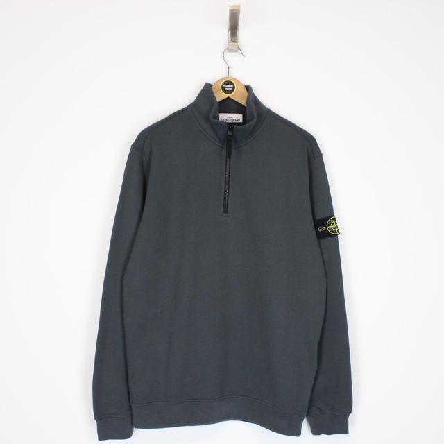 Stone Island AW 2023 Grey 1/4 Zip Sweatshirt Jumper