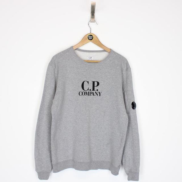 CP Company Grey and Black Goggle Sweatshirt Jumper