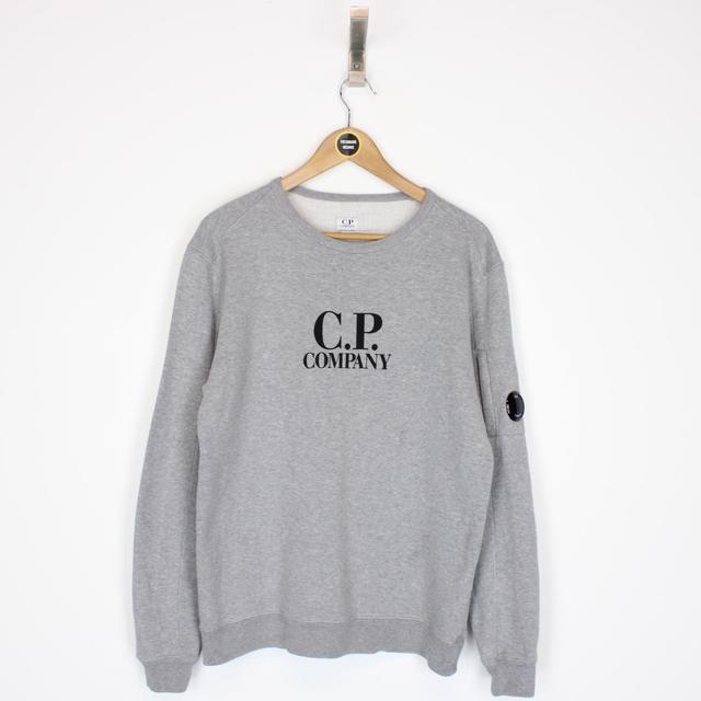 CP Company Grey and Black Goggle Sweatshirt Jumper