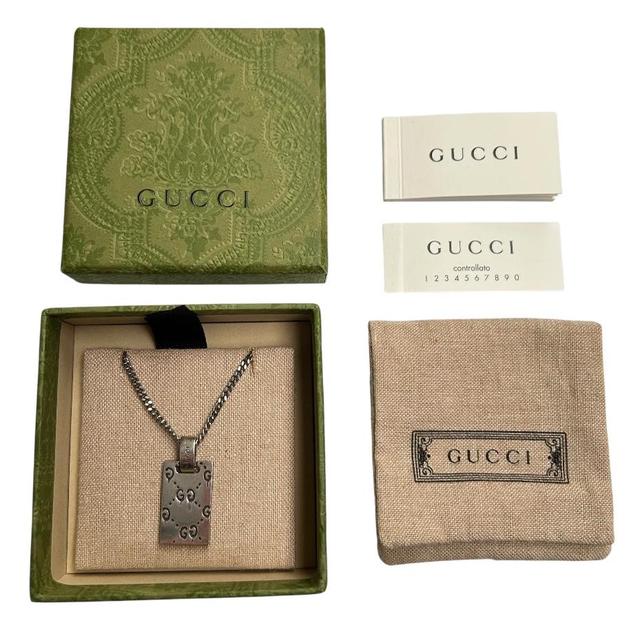 Gucci Ghost Pendant Sterling Silver Necklace