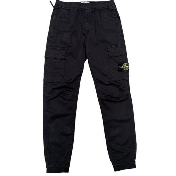 Stone Island AW 2022 Black RE-T Fit Cargo Trousers