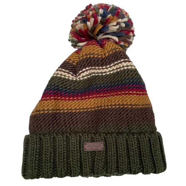 Barbour Multicoloured Acrylic Knit Harrow Stripe Beanie Hat