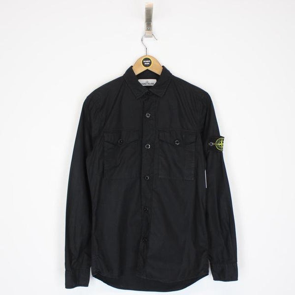 Stone Island SS 2017 Navy Blue Long Sleeve Cotton Shirt