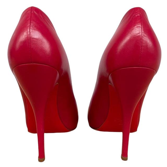 Christian Louboutin 2009 Red Feticha 120 Leather High Heels