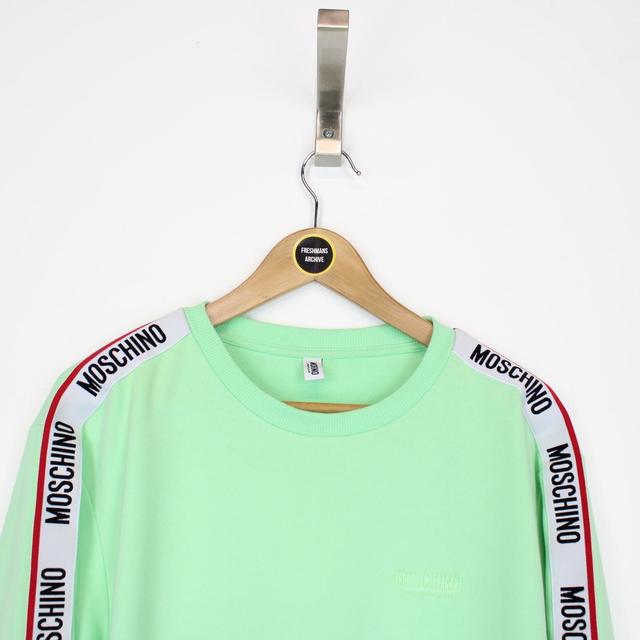 Moschino Underwear Green Tape Logo Arm Sweatshirt Jumper