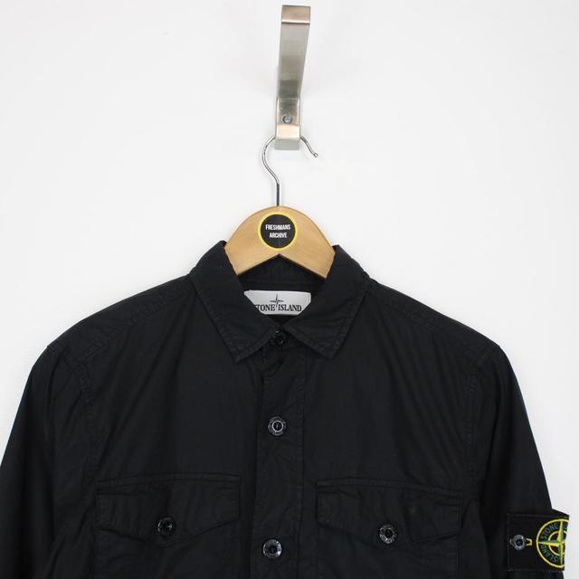 Stone Island SS 2017 Navy Blue Long Sleeve Cotton Shirt