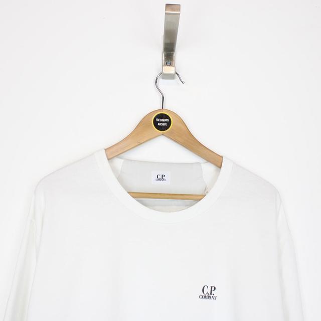 CP Company White Cotton Logo Sweatshirt Jumper