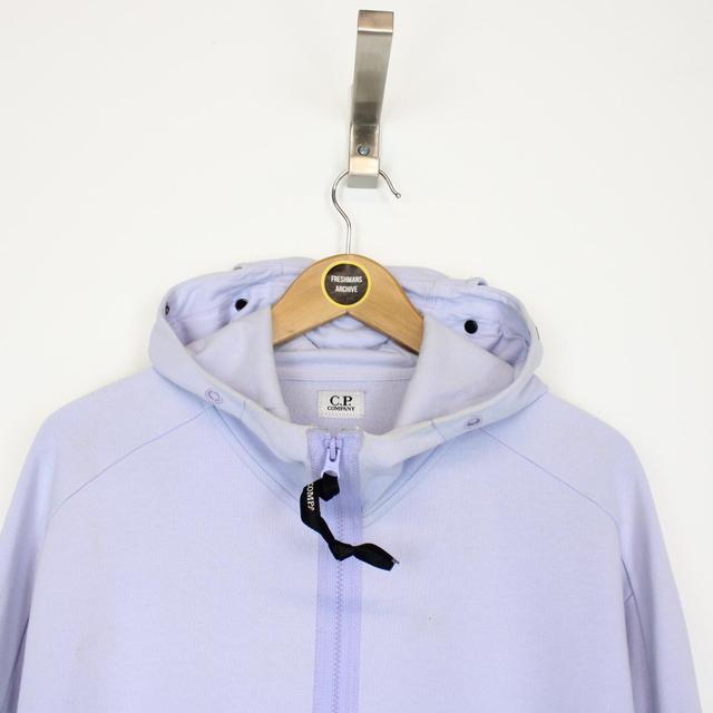 CP Company Lilac Purple Cotton Full Zip Goggle Hoodie Jumper