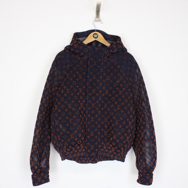 Louis Vuitton Navy Blue and Orange Gradient LV Monogram Mesh Jacket