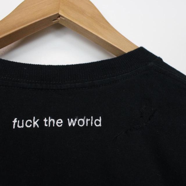 Supreme F*ck The World Black and White Short Sleeve T-Shirt